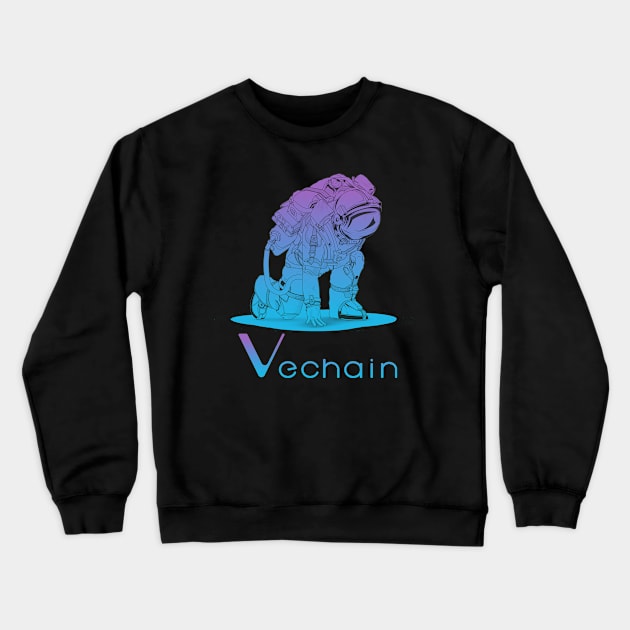 Vechain coin Crypto coin Crytopcurrency Crewneck Sweatshirt by JayD World